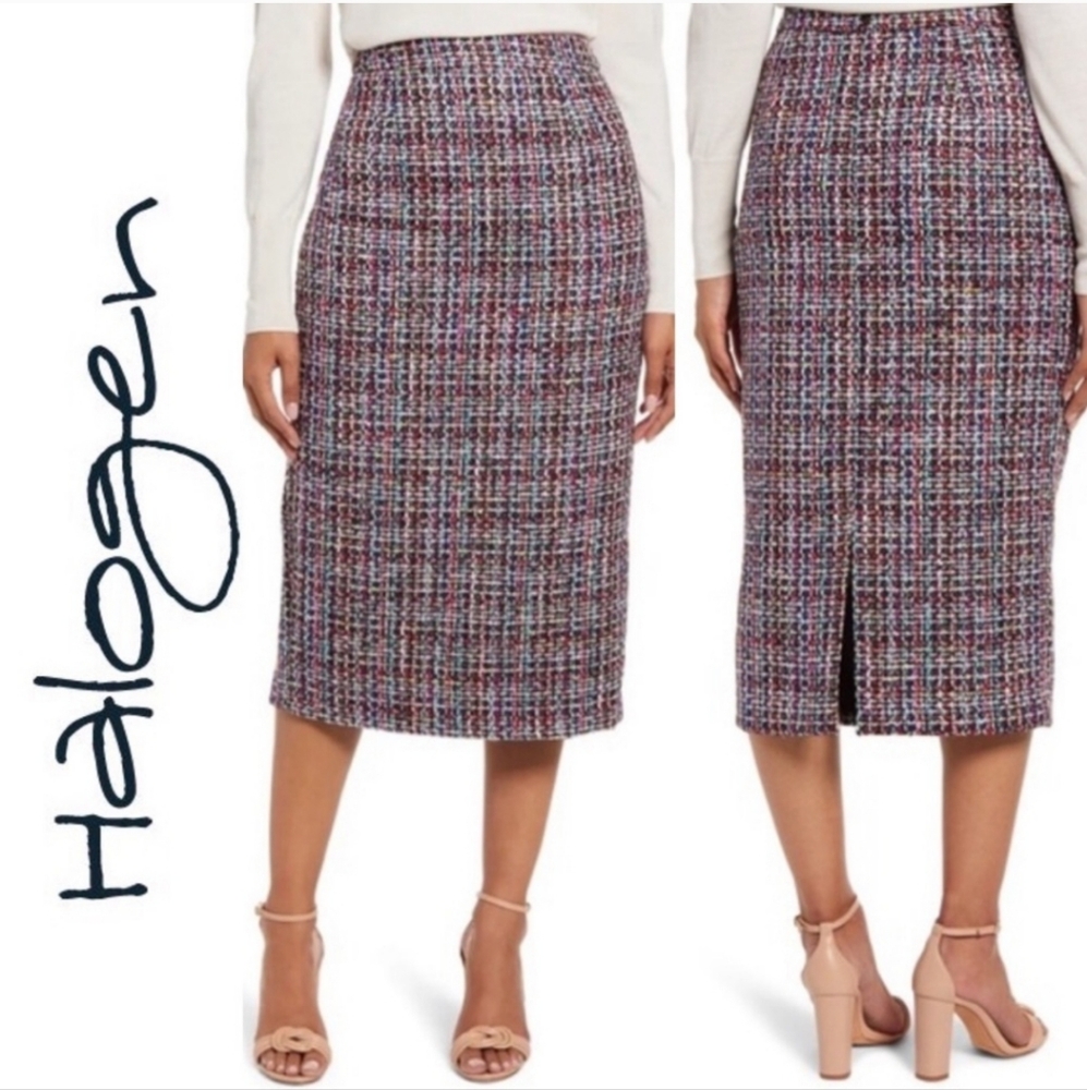 NEW! Halogen Callie Tweed Pencil Skirt